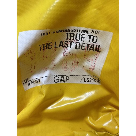 Vintage GAP Blue Canvas Messenger Bag Book Bag 90s Y2K GUC Yellow PVC Interior - Picture 13 of 14